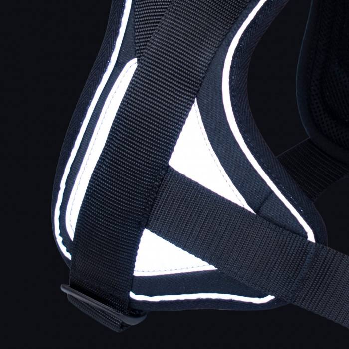 Reflex Noir – 5 tailles – Harnais de marche en laisse