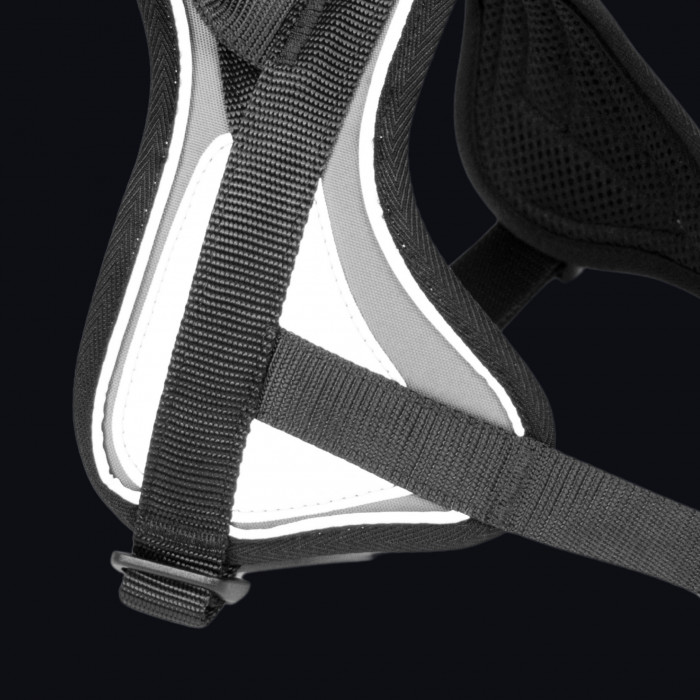 Reflex Gris – 5 tailles – Harnais de marche en laisse