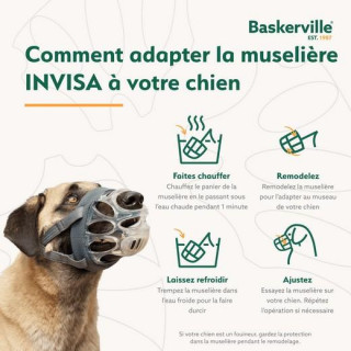 Muselière Baskerville transparente (Invisa) 6 tailles