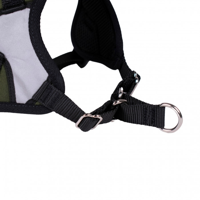 -20% Kit Harnais Animalin® REFLEX PLUS Kaki + Laisse Classic ANIMALIN 120 cm (5 tailles)