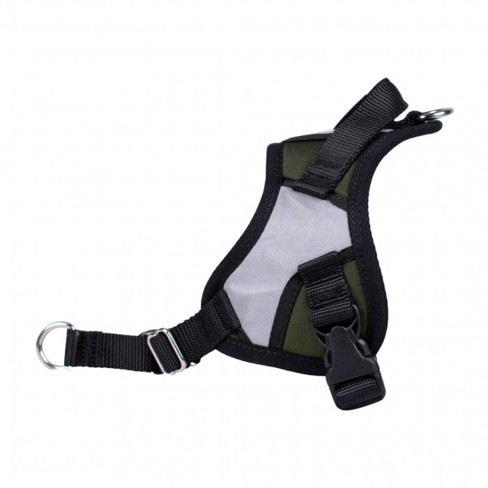 -20% Kit Harnais Animalin® REFLEX PLUS Kaki + Laisse Classic ANIMALIN 120 cm (5 tailles)