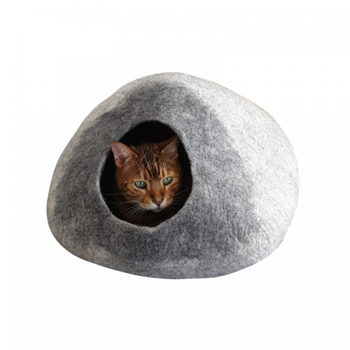 -15% Couchage naturel en laine feutrée pour chats et mini chiens (Taille unique)
