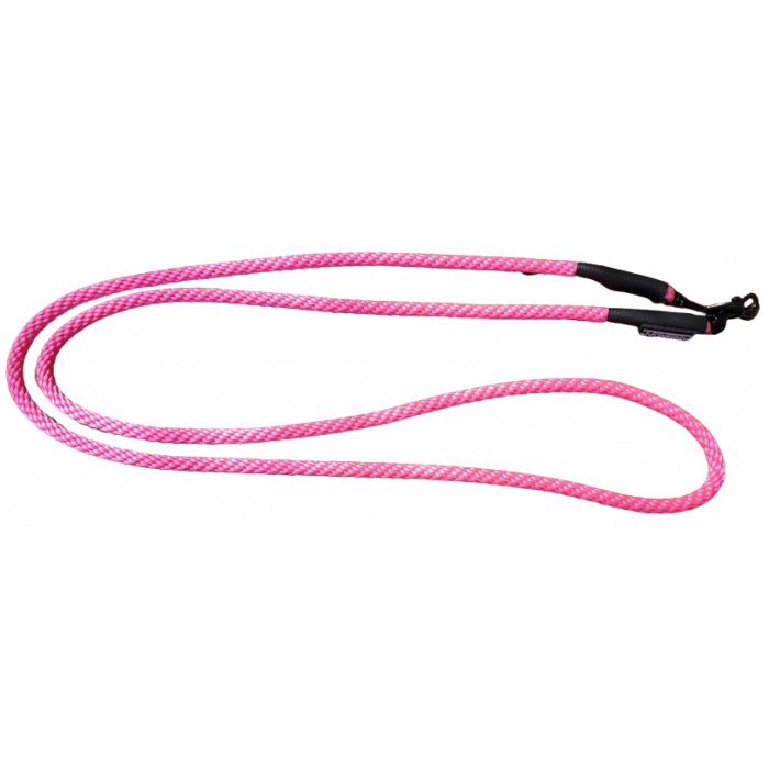 -40% Laisse Double connexion Mousq. Noir - 190 cm – 2 diam./Coloris Rose