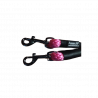 -40% Laisse Double connexion Mousq. Noir - 190 cm – 2 diam./Coloris Rose