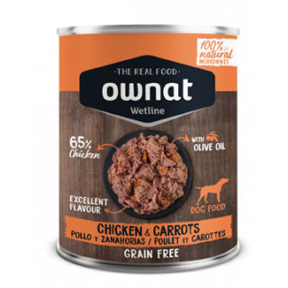 Lot de 3 boîtes humides Ownat Poulet et Carottes (3x395 g/1 boîte gratuite)