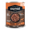 Lot Sac de croquettes OWNAT 12 kilos + 2 boîtes humides 395 g au poulet la 3e offerte