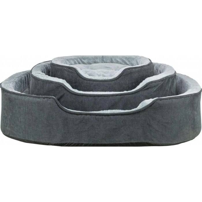 Lit ovale GRIS à mémoire de forme (Vital Lino Soft) 3 tailles