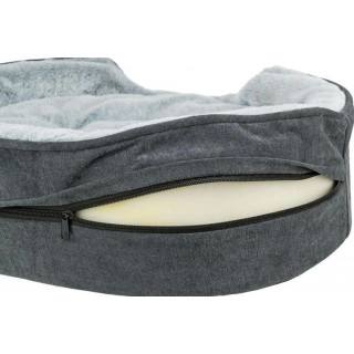 Lit ovale GRIS à mémoire de forme (Vital Lino Soft) 3 tailles