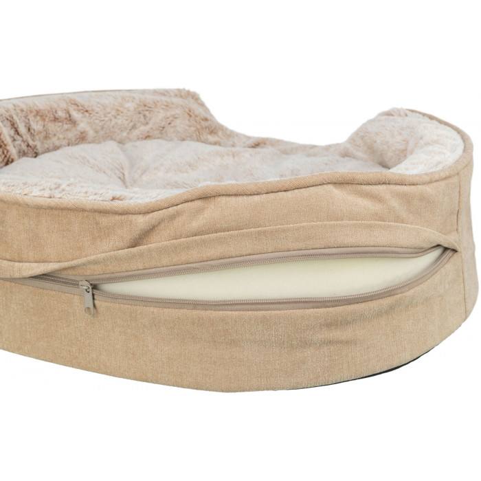 Lit ovale BEIGE à mémoire de forme (Vital Lino Soft) 3 tailles
