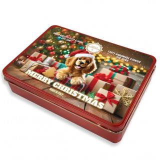Spécial fêtes – Biscuits Arbre de Noël en Pâte sablée (Boîte en Métal - 140 g)