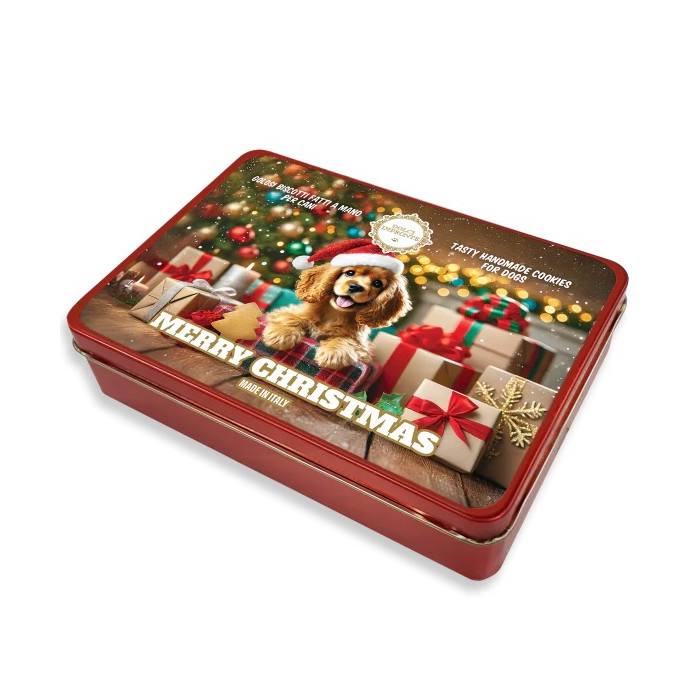 Spécial fêtes – Biscuits Arbre de Noël en Pâte sablée (Boîte en Métal - 140 g)