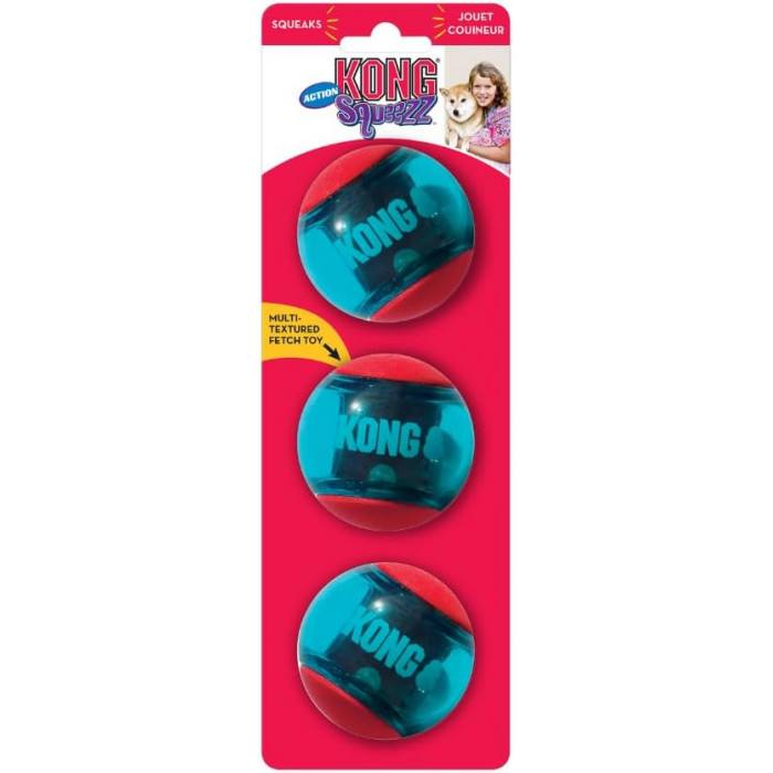 KONG Squeezz Action Ball (Lot de 3)