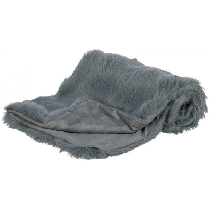 Couverture en peluche douce Elli grise (2 tailles)