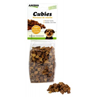 Friandises Cubies 100 % viande ANIBIO