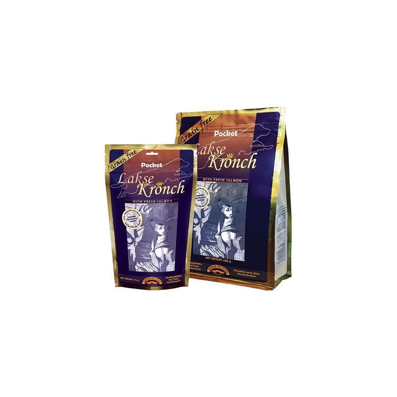 Friandises croquantes 76 % Saumon (Lakse Kronch Pocket)