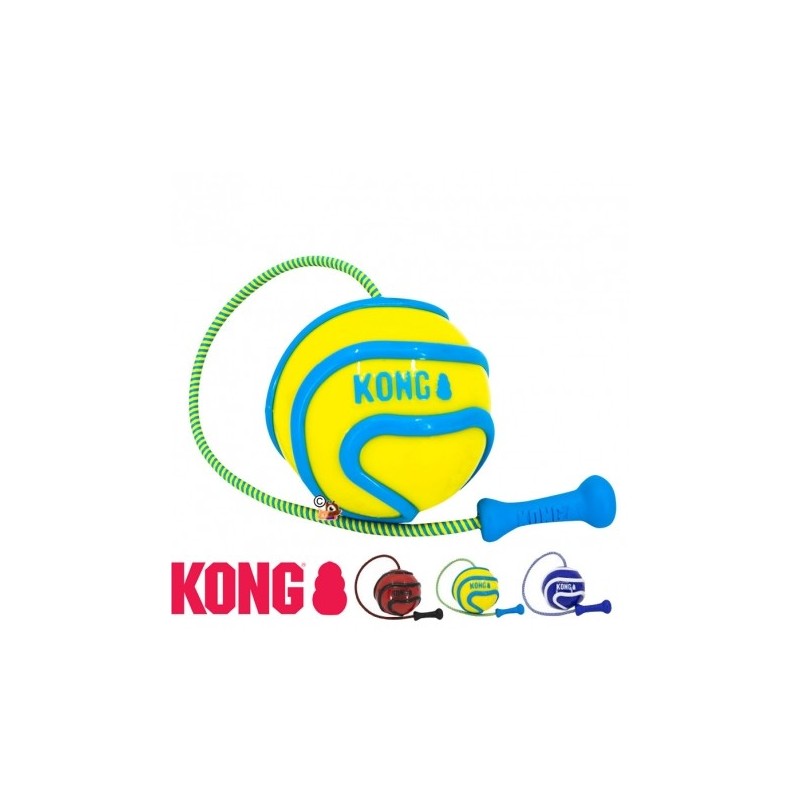 Balle Kong avec cordon élastique (Kong Wavz Bunji Ball) 2 tailles