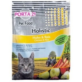 Croquettes holistiques pour chats (Porta21 Holistic CAT Chicken & Rice)