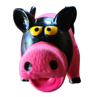 Cochon ailé masque noir