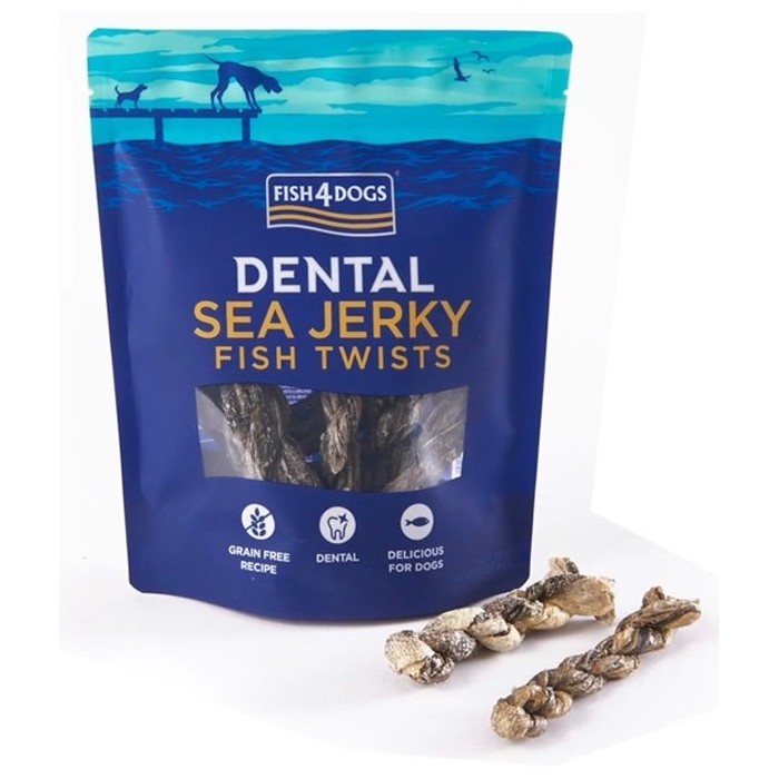 100 % Peaux de poisson séché - Bâtonnets torsadés craquants – 100 et 500 g (Fish4Dogs Sea Jerky Fish Twists)