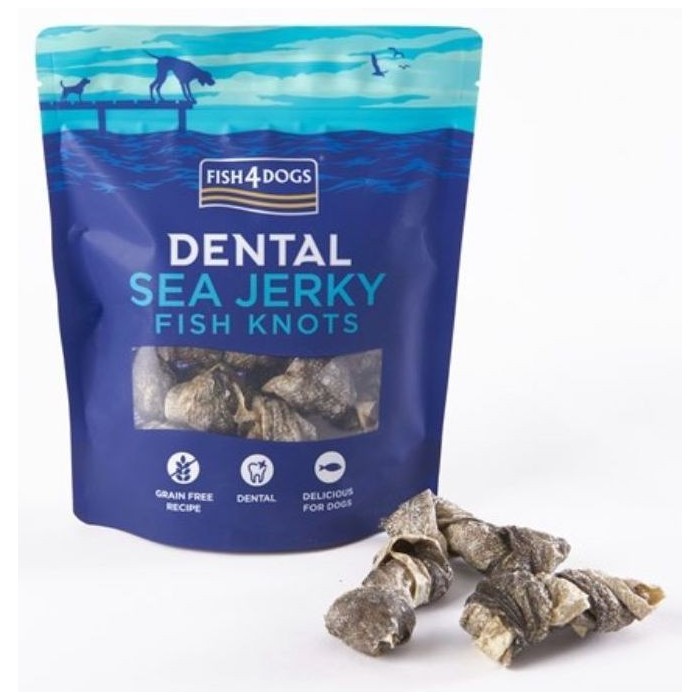 100 % Peaux de poisson séché – Nœuds craquants – 100 ou 500 g (Fish4Dogs Sea Jerky Fish Knots)