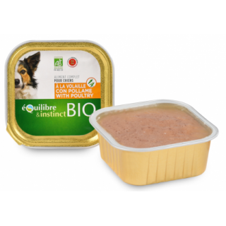 Repas BIO humide pour chiens adultes 150 g (2 variétés)