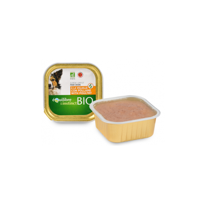 Repas BIO humide pour chiens adultes 150 g (2 variétés)