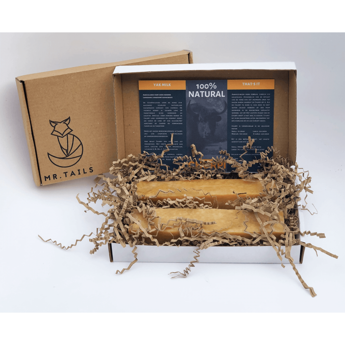 Snacks biologiques Churpi au lait de Yak (4 tailles - Emballage Carton)
